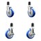 Service Caster 5 Inch 316SS Blue Poly Swivel 1-7/8 Inch Expanding Stem Caster Brake SCC, 2PK SS316EX20S514-PPUB-BLUE-2-TLB-2-178 - alternate 3